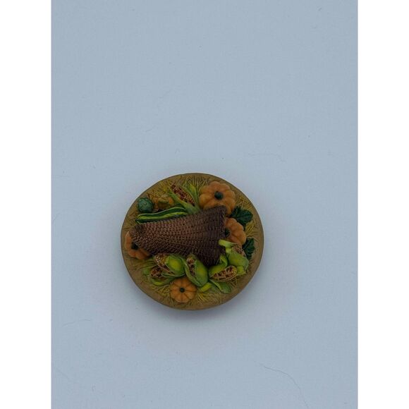 Our America Candle Top Topper Fall Thanksgiving Pumpkins Cornucopia Gourd Autumn - Picture 2 of 7